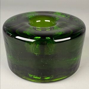 Vintage Blenko Lime Green Handcraft #990A